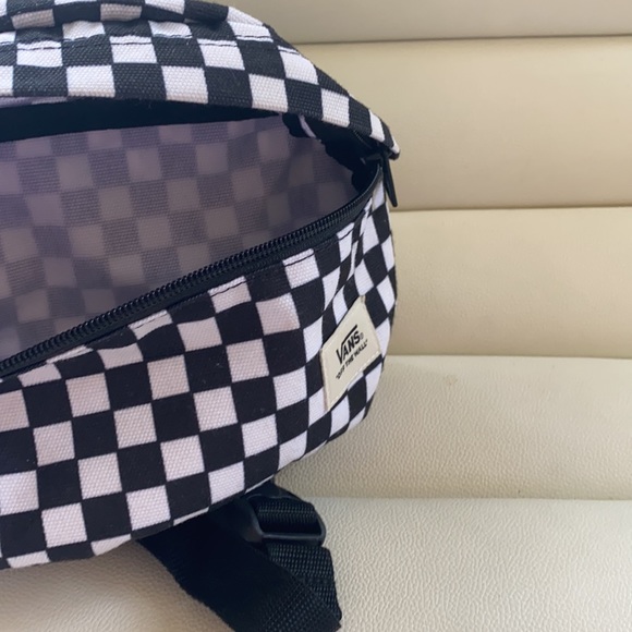 Vans Bags Vans Off The Wall Black And White Check Belt Bag Poshmark